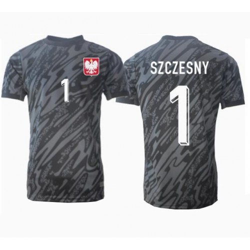 Polen Wojciech Szczesny #1 Målvakt Replika Bortatröja EM 2024 Kortärmad